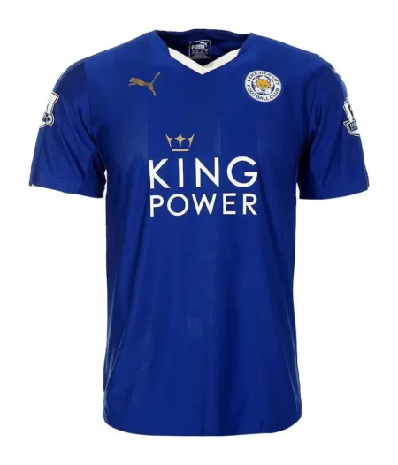 Camisa Titular Leicester City Azul I Home 2015/16 Masculina