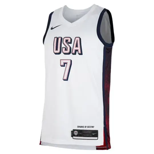 Camisa Regata Basquete USA Branca Durant 7 2024/25