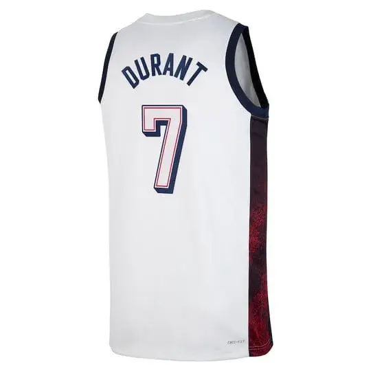 Camisa Regata Basquete USA Branca Durant 7 2024/25