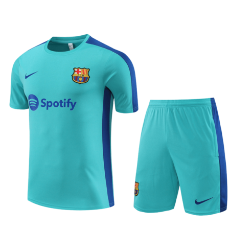 Conjunto Barcelona Treino Camisa/Short Azul Clara 2023/24