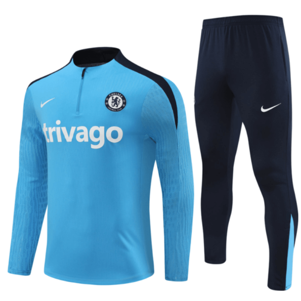 Conjunto Chelsea Treino Jaqueta/Calça Azul Jogador 2024/25