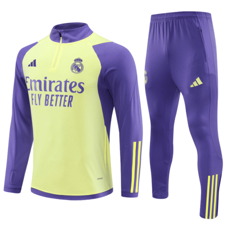 Conjunto de Treino Real Madrid Jaqueta + Calça Amarelo/Azul 2023/24