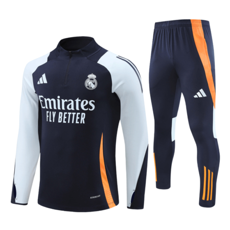 Conjunto de Treino Real Madrid Azul Escuro 2024/25 Jaqueta e Calça