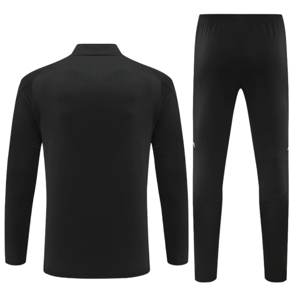 Conjunto de Treino Real Madrid Preto/Amarelo 2024/25 Jaqueta e Calça