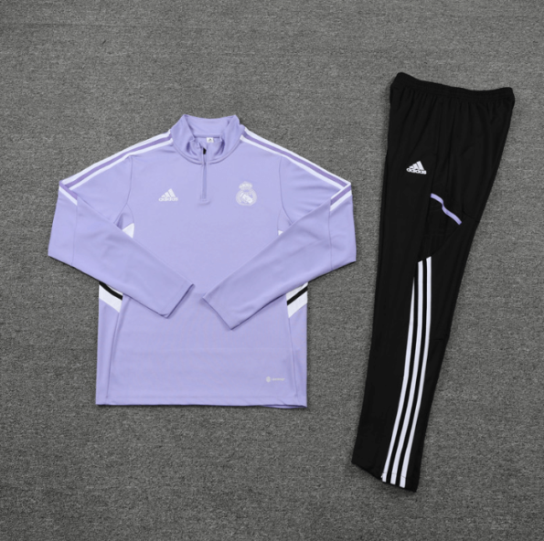 Conjunto de Treino Real Madrid Roxo 2022/23 Jaqueta e Calça