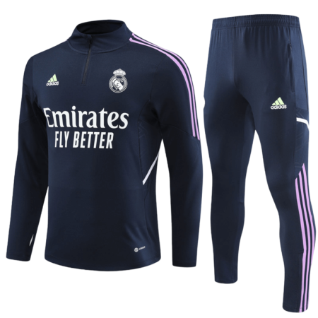 Conjunto de Treino Real Madrid Todo Azul 2022/23 Jaqueta e Calça