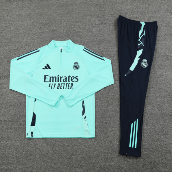 Conjunto de Treino Real Madrid Verde 2024/25 Jaqueta e Calça