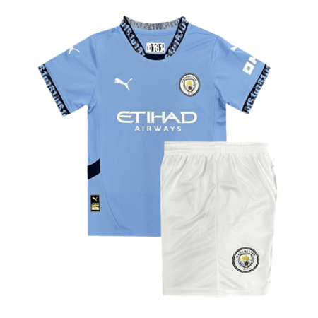 Kit Infantil Manchester City Azul Home I 2024/25 Unissex