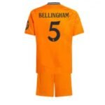 kit-infantil-reserva-real-madrid-bellingham-5-ii-laranja-2024-25-loja-malta-esportes-