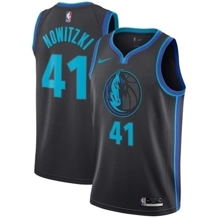 Regata NBA Dallas Mavericks Preta-Azul 2018-19 Nowitzki #41