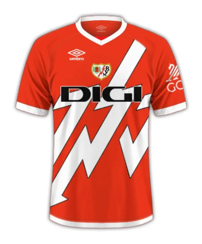 Camisa-Reserva-Rayo-Vallecano-2024-25-Vermelha-Masculina (1) Camisa Rayo Vallecano Away Vermelha II 2024/25 Masculina