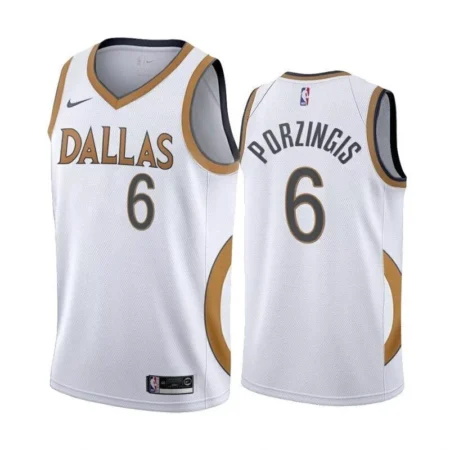 Regata NBA Swingman Dallas Mavericks Branca 20-21 Porzingis #6