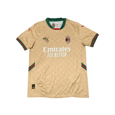 Camisa Ac Milan Gucci Dourada Especial 2024/25 Masculina