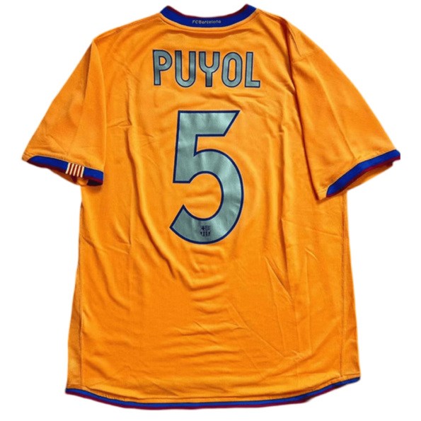 【値段交渉可】FC Barcelona Puyol 5 DRI-FIT Camisa Barcelona Puyol #5 Laranja Third III 2006 Masculina - Malta
