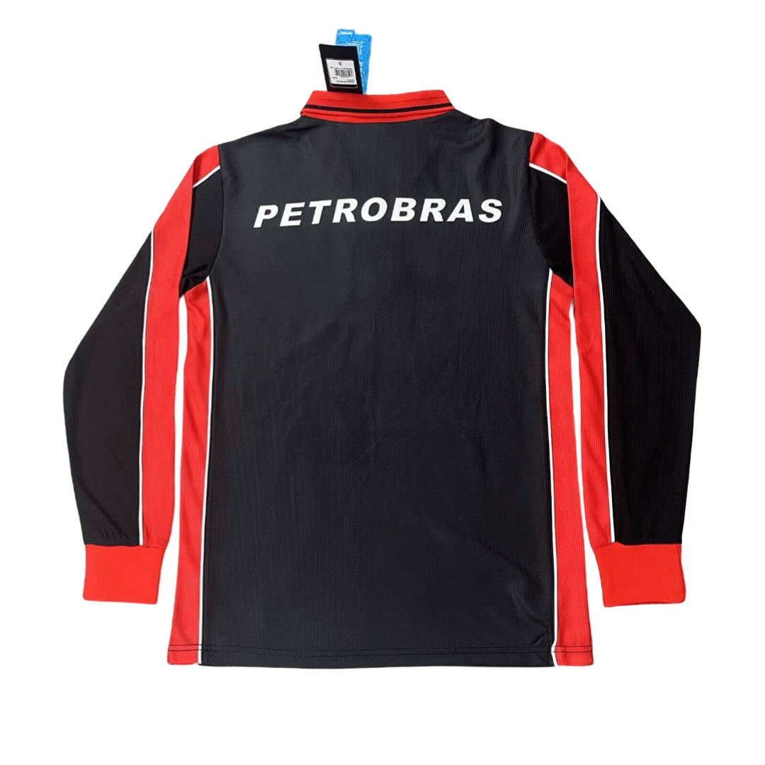 camisa-flamengo-preta-1999-terceira-retro-manga-longa- Camisa Flamengo Preta Terceira Lubrax 1999 Manga Longa