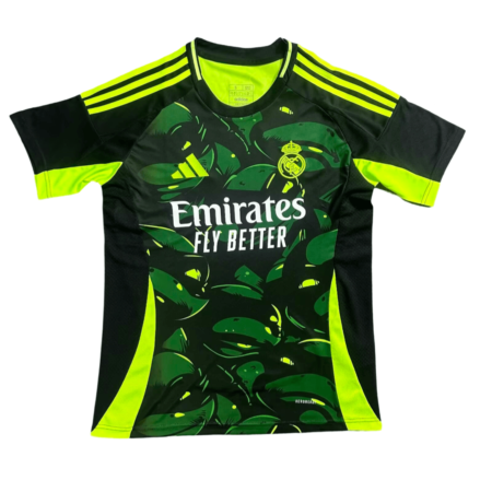 Camisa Real Madrid Tartarugas Ninjas Preta/Verde 2024/25 Masculina
