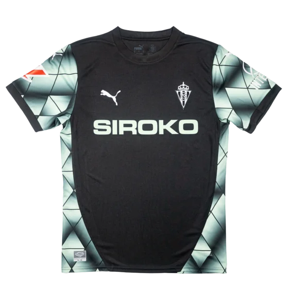 Camisa Reserva Sporting de Gijón Preta II 2024/25 Masculina