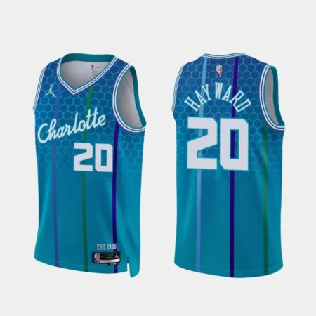 Regata NBA Swingman Jordan Charlotte Hornets Azul 21-22 Hayward #20