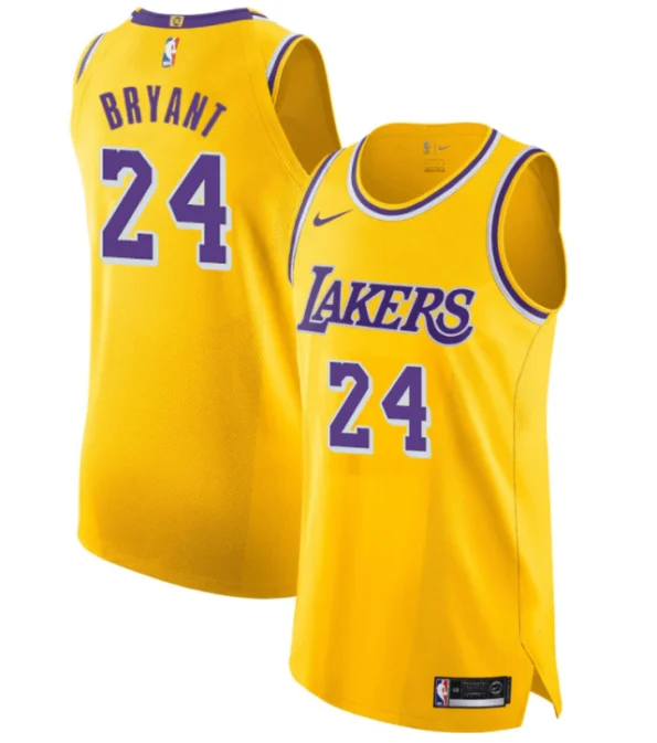 Regata Icon Authentic NBA Los Angeles Lakers Amarela BRYANT #24