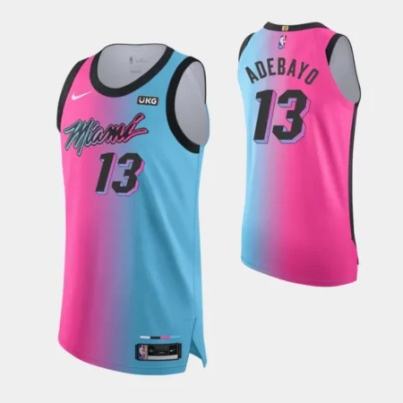 Regata NBA Icon Authentic Miami Heat 2020 Rosa/Azul Adebayo #13