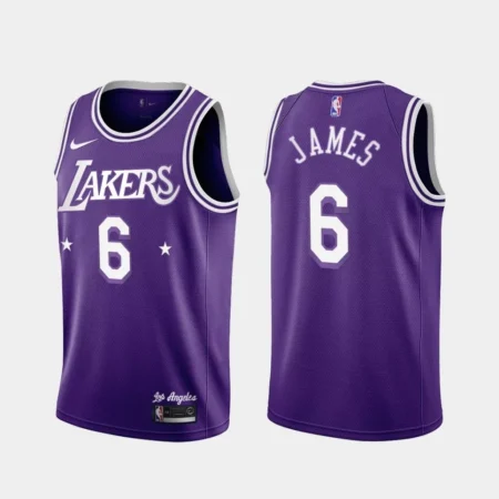 Regata NBA Los Angeles Lakers 2021 Roxo James #6