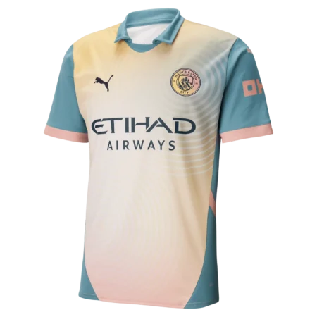 Quarta Camisa Manchester City Azul IV Definitely City 2024/25 Masculina