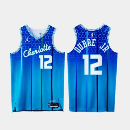 Regata NBA AUTHENTIC 75º Aniversário Charlotte Hornets Azul 21-22 Oubre Jr. #12