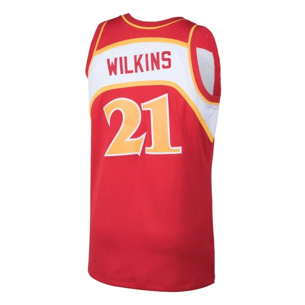 Regata NBA Mitchell & Ness Atlanta Hawks 1986-87 Vermelha Wilkins #2