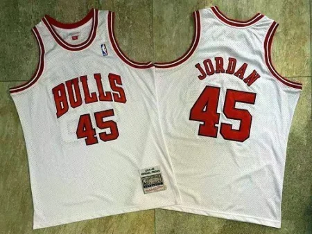 Regata NBA Mitchell & Ness Chicago Bulls 1994-95 Branca Jordan #45