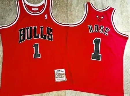 Regata NBA Mitchell & Ness Chicago Bulls 2008-09 Vermelha Rose #1