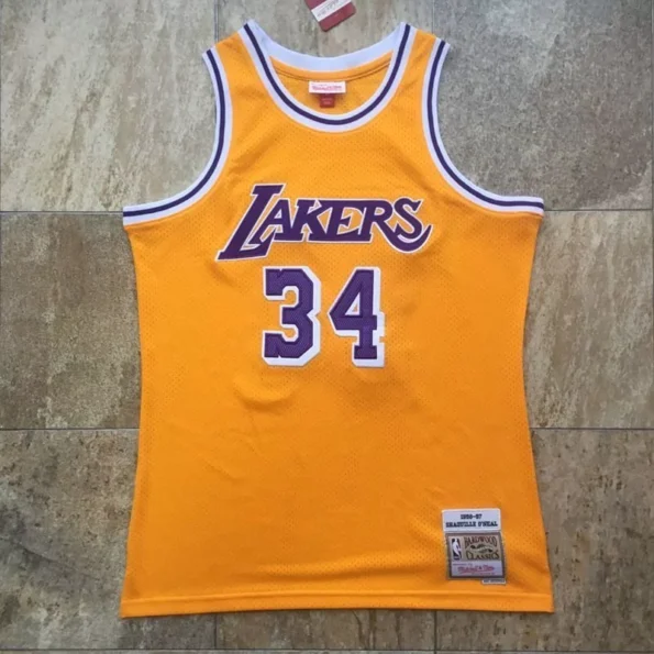 Regata NBA Mitchell & Ness Los Angeles Lakers 1996-1997 Laranja O'NEAL #34