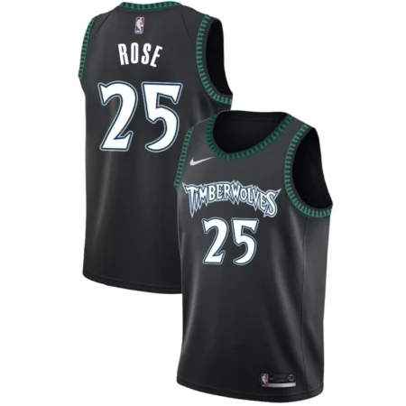 Regata NBA Swingman Minnesota Timberwolves Preta Rose #25