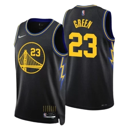 Regata NBA Swingman 75 Years Warriors Preta 2021 GREEN #23