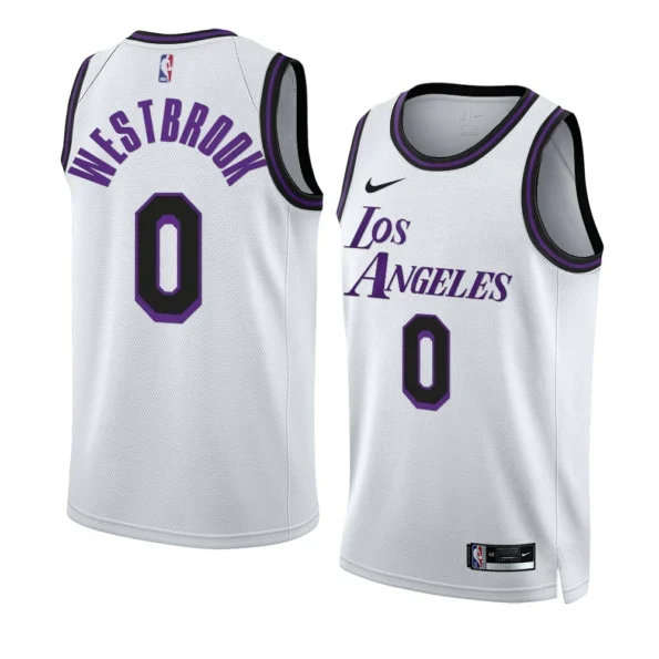 Regata NBA SwingmanLos Angeles Lakers Branca WESTBROOK #0