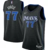 Regata NBA Swingman Dallas Mavericks Statement Preta-Azul Doncic #77