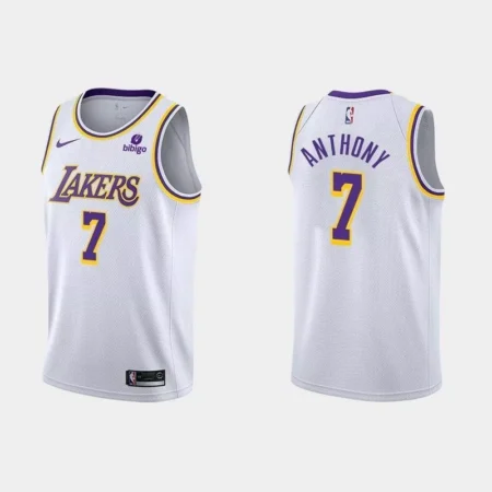 Regata NBA Swingman Los Angeles Lakers Branca/Roxo Anthony #7