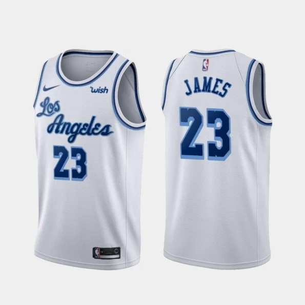 Regata NBA Swingman Los Angeles Lakers Branca/Azul James #23