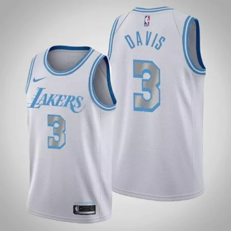 Regata NBA Swingman Los Angeles Lakers Branca-Azul 20-21 Davis #3