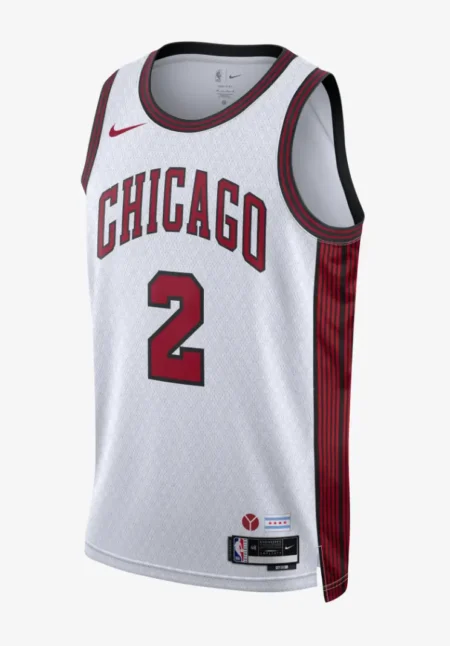 Regata NBA Swingman Chicago Bulls Branca 22-23 Ball #2