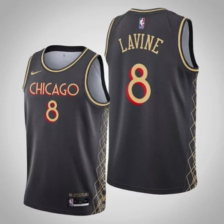 Regata NBA Swingman Chicago Bulls Preta 20-21 Lavine #8