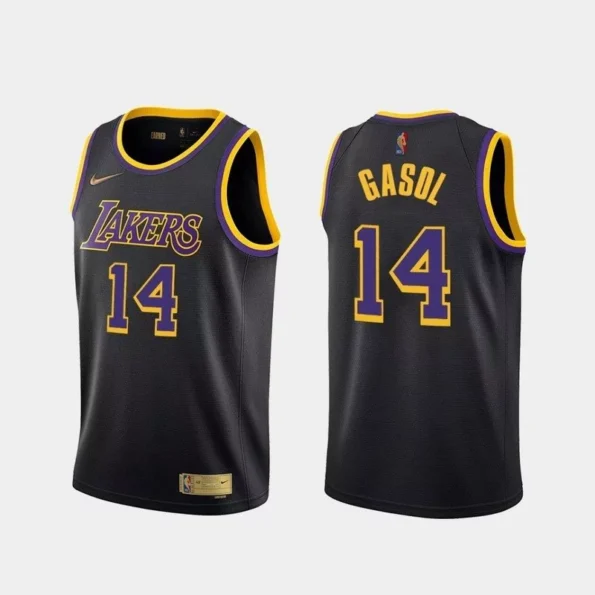 Regata NBA Swingman LA Lakers 20-21 Preta Gasol #14