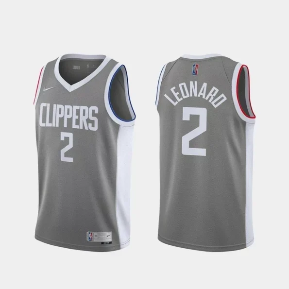 Regata NBA Swingman Los Angeles Clippers 20-21 Cinza Leonard #2