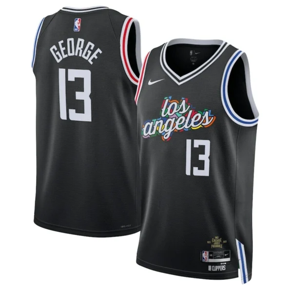 Regata NBA Swingman Los Angeles Clippers Preta 22-23 George #13