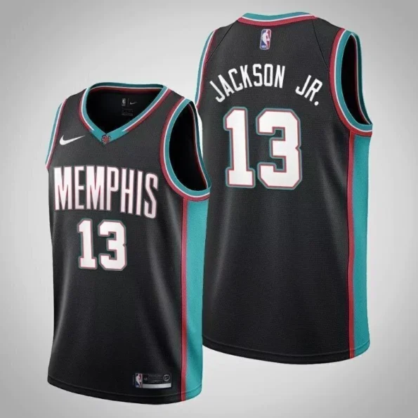 Regata NBA Swingman Memphis Grizzlies Preta 20-21 Jackson Jr #13