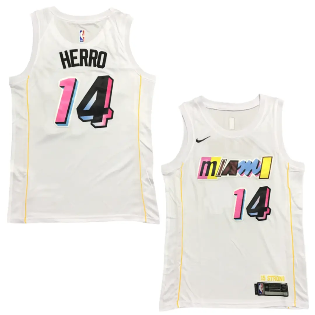regata-nba-swingman-miami-heat-branca-fastbreak-22-23-herro-14 Regata NBA Swingman Miami Heat Branca Fastbreak 22-23 Herro #14