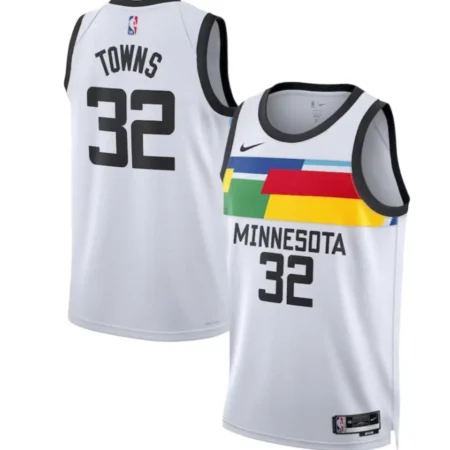 Regata NBA Swingman Minnesota Timberwolves Branca 22-23 Towns #32 