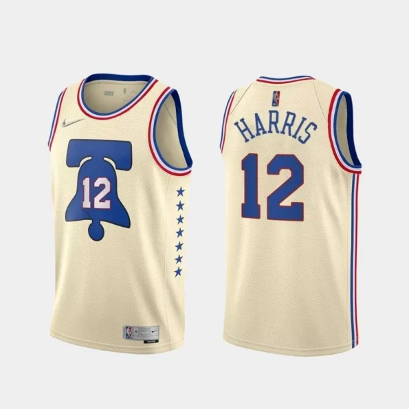 Regata NBA Swingman Philadelphia 76ers 20-21 Bege Harris #12