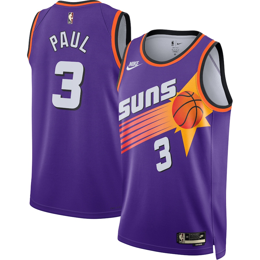 regata-nba-swingman-phoenix-suns-roxo-22-23-paul-3 Regata NBA Swingman Phoenix Suns Roxo 22-23 Paul #3