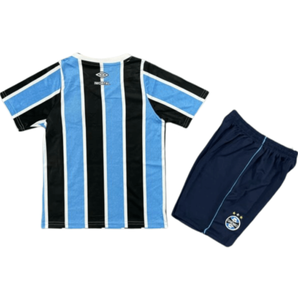 Kit Infantil do Grêmio Casa I Tricolor Azul 2024/25 Unissex