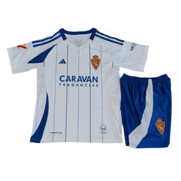 Kit Infantil Titular Real Zaragoza I Branca 2024/25 Unissex